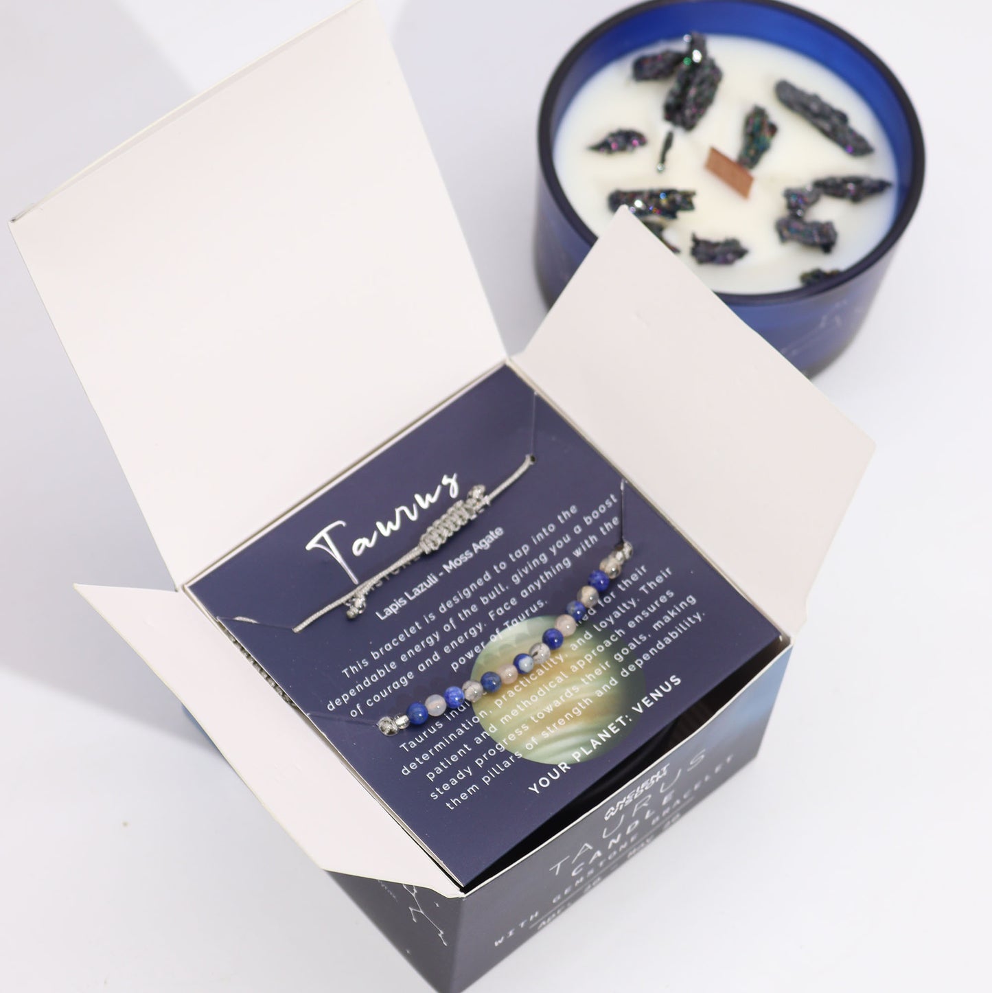 Stjörnumerkja kristal kerti - Zodiac Crystal Candle